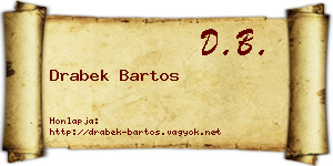 Drabek Bartos névjegykártya